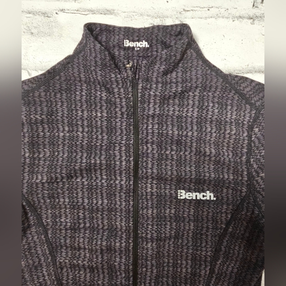 Bench Women’s Full Zip Jacket Black Gray Pattern Size Small S/P - Picture 6 of 9